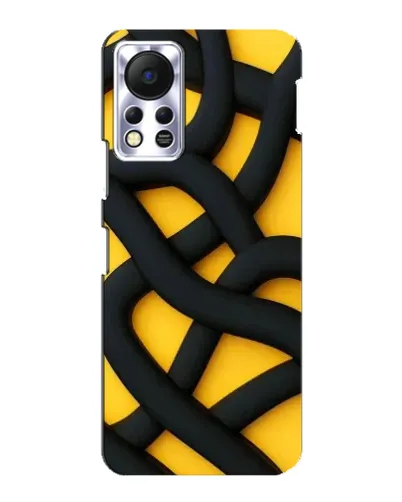 Чехол для Infinix Hot 11s с картинкой «Черное желтое переплетение» Чехол для Infinix Hot 11s с картинкой «Черное желтое переплетение»