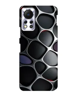Чехол для Infinix Hot 11s с картинкой «Объемная темная решетка»
