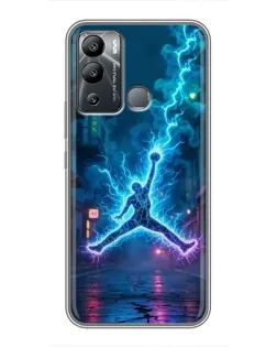Чохол для Infinix Hot 12 Play з картинкою «Jordan Gold Jumpman»