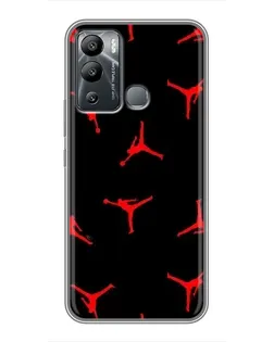 Чохол для Infinix Hot 12 Play з картинкою «Jordan Red Pattern»