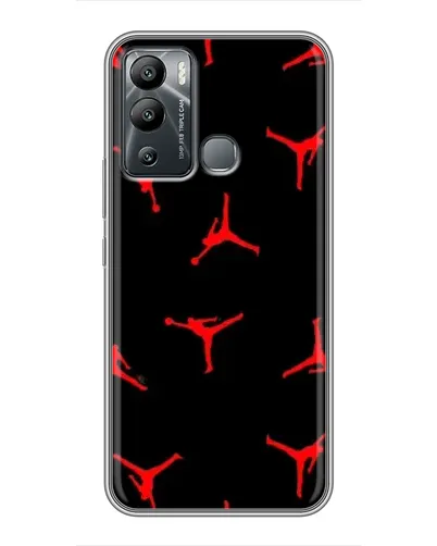 Чехол для Infinix Hot 12 Play с картинкой «Jordan Red Pattern»