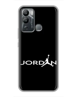 Чохол для Infinix Hot 12 Play з картинкою «Jordan White Logo»