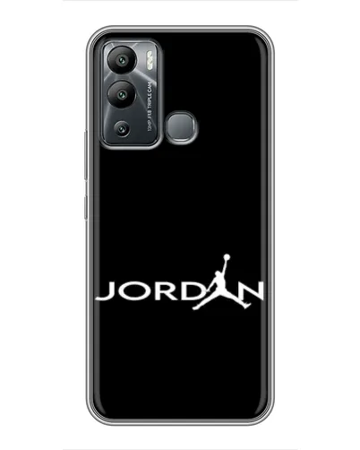 Чехол для Infinix Hot 12 Play с картинкой «Jordan White Logo»