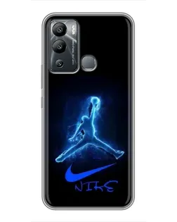 Чохол для Infinix Hot 12 Play з картинкою «Jordan Neon Blue»
