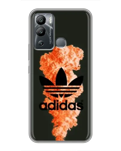 Чехол для Infinix Hot 12 Play с картинкой «Оранжевый дым Adidas»