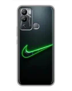 Чохол для Infinix Hot 12 Play з картинкою «Неоновий контур Nike»