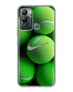 Чохол для Infinix Hot 12 Play з картинкою «Тенісні м'ячі Найк»