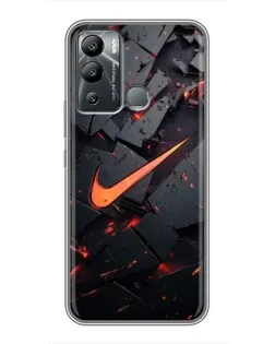 Чохол для Infinix Hot 12 Play з картинкою «Nike — ефект розломів»