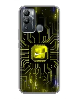 Чохол для Infinix Hot 12 Play з картинкою «Nike — золота іскра»