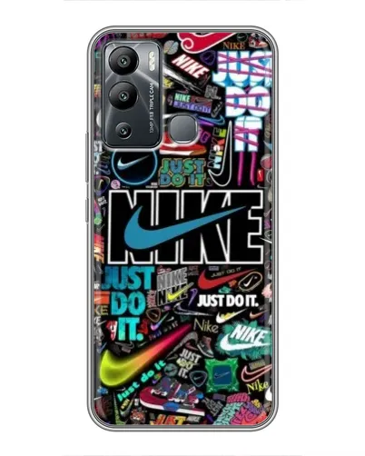 Чехол для Infinix Hot 12 Play с картинкой «Яркий коллаж Nike» Чехол для Infinix Hot 12 Play с картинкой «Яркий коллаж Nike»