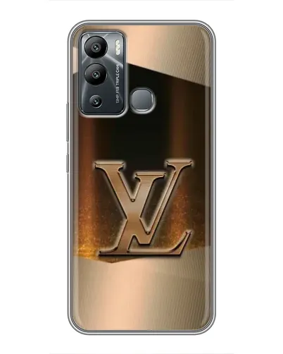 Чехол для Infinix Hot 12 Play с картинкой «LV — золотое сияние»