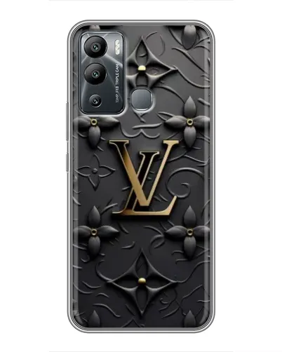 Чехол для Infinix Hot 12 Play с картинкой «Кожаная текстура LV»