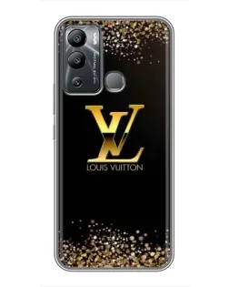 Чехол для Infinix Hot 12 Play с картинкой «LV — золотые искры»