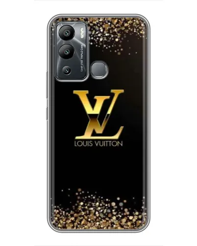 Чехол для Infinix Hot 12 Play с картинкой «LV — золотые искры»