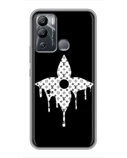 Чехол для Infinix Hot 12 Play с картинкой «Цветочная монограмма»