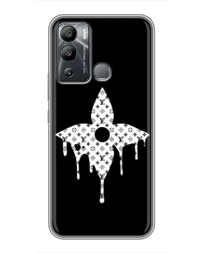 Чехол для Infinix Hot 12 Play с картинкой «Цветочная монограмма»