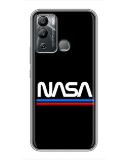 Чехол для Infinix Hot 12 Play с картинкой «NASA — классика Red Blue»