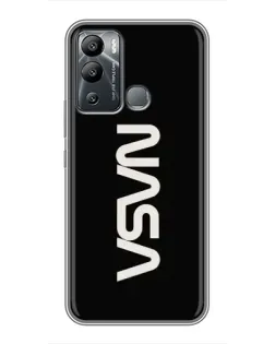 Чехол для Infinix Hot 12 Play с картинкой «NASA — вертикальный логотип»