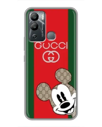 Чехол для Infinix Hot 12 Play с картинкой «Gucci — полосы и Микки» Чехол для Infinix Hot 12 Play с картинкой «Gucci — полосы и Микки»