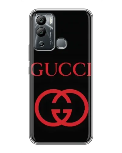 Чехол для Infinix Hot 12 Play с картинкой «Gucci — красный логотип» Чехол для Infinix Hot 12 Play с картинкой «Gucci — красный логотип»