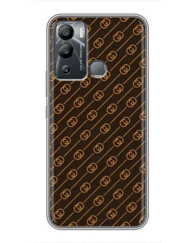 Чехол для Infinix Hot 12 Play с картинкой «Gucci — золотые диагонали» Чехол для Infinix Hot 12 Play с картинкой «Gucci — золотые диагонали»