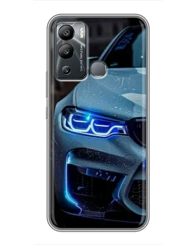 Чехол для Infinix Hot 12 Play с картинкой «Взгляд BMW с синими фарами» Чехол для Infinix Hot 12 Play с картинкой «Взгляд BMW с синими фарами»