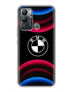 Чохол для Infinix Hot 12 Play з картинкою «Логотип BMW та неонові дуги»