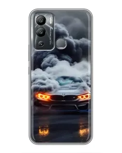 Чохол для Infinix Hot 12 Play з картинкою «BMW у диму»