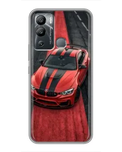 Чохол для Infinix Hot 12 Play з картинкою «BMW на червоній доріжці»