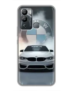 Чохол для Infinix Hot 12 Play з картинкою «BMW в білому диму»