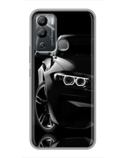 Чохол для Infinix Hot 12 Play з картинкою «Чорна BMW — профіль»