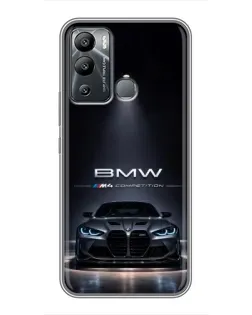 Чохол для Infinix Hot 12 Play з картинкою «BMW крізь нічне місто»