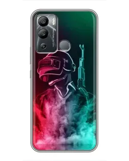 Чохол для Infinix Hot 12 Play з картинкою «PUBG — вогняний воїн»