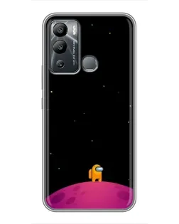 Чехол для Infinix Hot 12 Play с картинкой «Одинокий герой на планете»