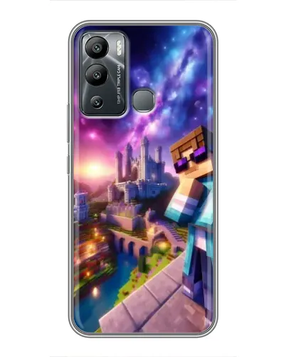 Чехол для Infinix Hot 12 Play с картинкой «Стив и космос»