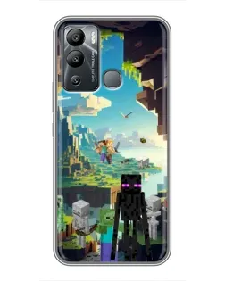 Чохол для Infinix Hot 12 Play з картинкою «Ендермен у лісі» Чохол для Infinix Hot 12 Play з картинкою «Ендермен у лісі»
