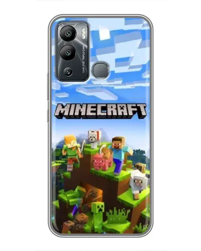 Чехол для Infinix Hot 12 Play с картинкой «Minecraft классический мир»
