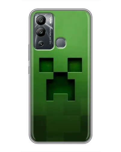 Чехол для Infinix Hot 12 Play с картинкой «Крипер микро-дизайн»