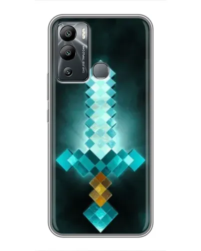Чехол для Infinix Hot 12 Play с картинкой «Алмазный меч неон»