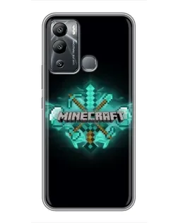 Чохол для Infinix Hot 12 Play з картинкою «Minecraft Diamond лого» Чохол для Infinix Hot 12 Play з картинкою «Minecraft Diamond лого»