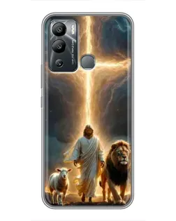 Чохол для Infinix Hot 12 Play з картинкою «Лев Юди та Світло»