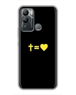 Чохол для Infinix Hot 12 Play з картинкою «Серце та Хрест»