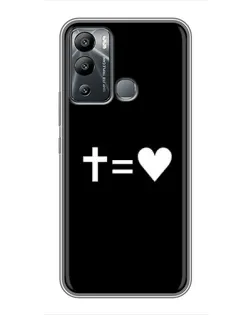 Чохол для Infinix Hot 12 Play з картинкою «Хрест та Серце»