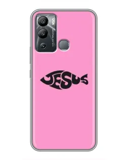 Чохол для Infinix Hot 12 Play з картинкою «Рожевий символ Jesus»