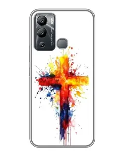 Чохол для Infinix Hot 12 Play з картинкою «Акварельний хрест»