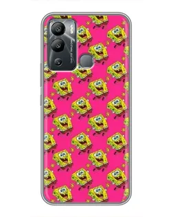 Чехол для Infinix Hot 12 Play с картинкой «Розовый паттерн»