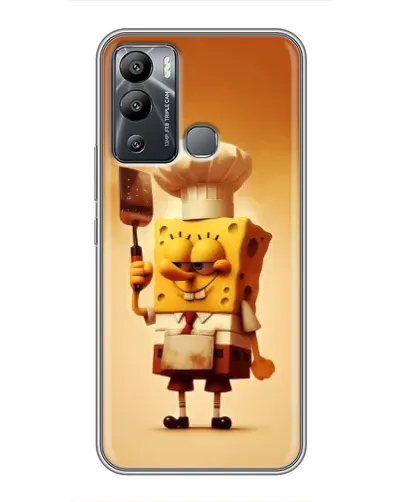 Чехол для Infinix Hot 12 Play с картинкой «Губка Боб повар»
