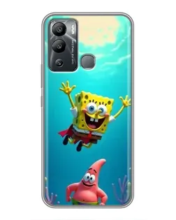 Чехол для Infinix Hot 12 Play с картинкой «Спанч Боб под водой» Чехол для Infinix Hot 12 Play с картинкой «Спанч Боб под водой»