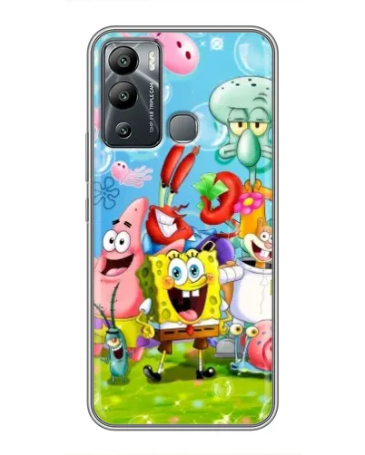 Чехол для Infinix Hot 12 Play с картинкой «Губка Боб и друзья» Чехол для Infinix Hot 12 Play с картинкой «Губка Боб и друзья»