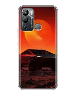 Чохол для Infinix Hot 12 Play з картинкою «Cybertruck на Марсі»
